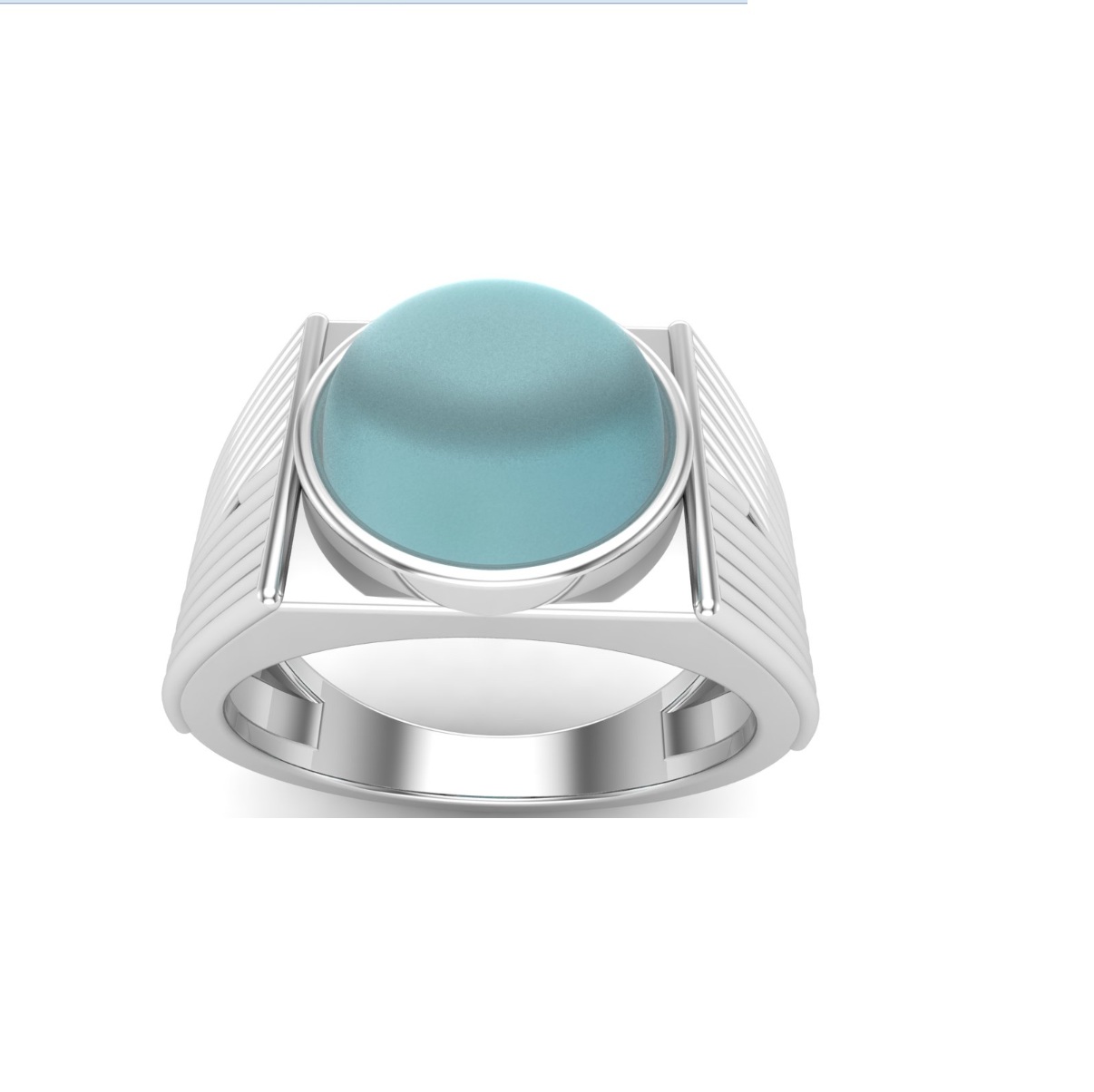 Silver Ring calcedoine Leka